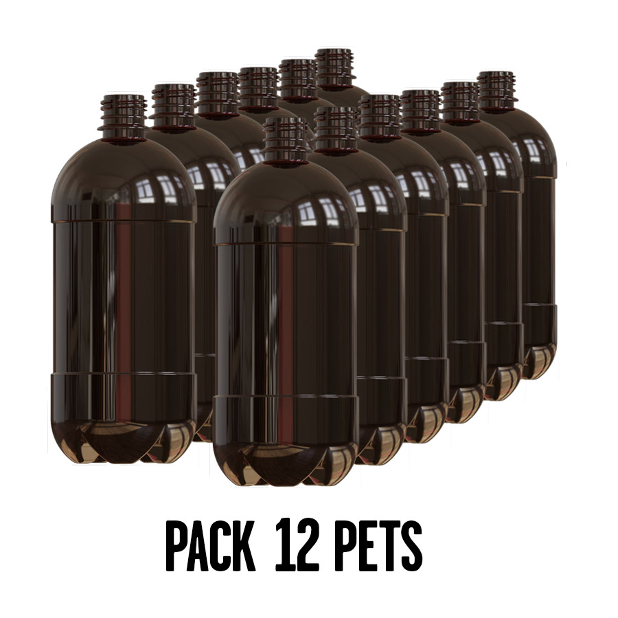 Garrafa PET 1 Litro – Pack 12 unid